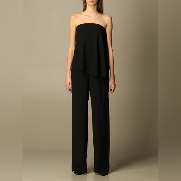 Emporio Armani Cady Black‎ Strapless Jumpsuit- NWT - Picture 1 of 10
